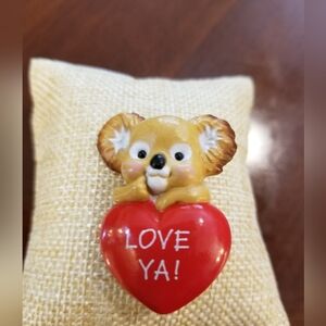 Vintage 1986 Hallmark Koala Bear Love Ya Brooch